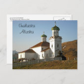 Carte Postale Église russe d'Unalaska (Devant / Derrière)