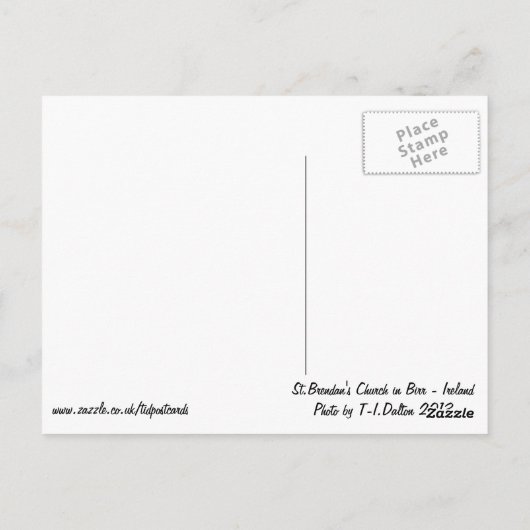 Carte Postale Église Saint-Brendan à Birr - Irlande (Dos)