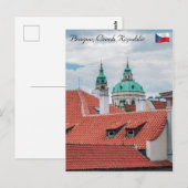 Carte Postale Eglise Saint Nicolas et toits de Prague (Devant / Derrière)