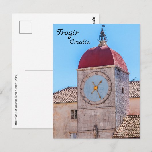 Carte Postale Eglise Saint-Sébastien à Trogir - Dalmatie, Croati (Devant / Derrière)