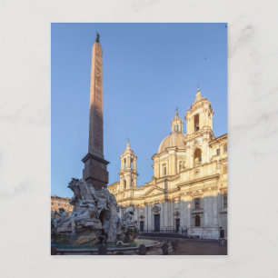 Carte Postale Église Sainte-Agnès sur la Piazza Navona - Rome