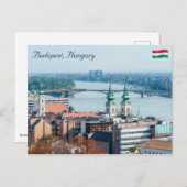 Carte Postale Eglise Sainte-Anne et pont Margaret à Budapest (Devant / Derrière)