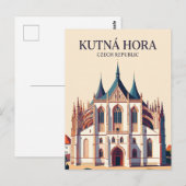 Carte Postale Église Sainte-Barbe République tchèque (Devant / Derrière)