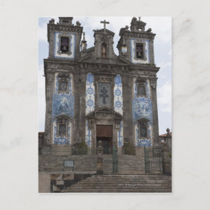 Carte Postale Église Santo Ildenfonso Avec Panneaux Carrelés