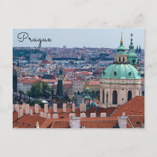 Carte Postale Eglise St Nicolas et toits de Prague
