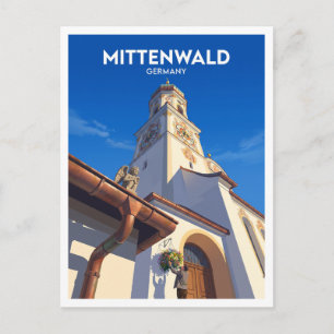 Carte Postale Église St. Peter et Paul Mittenwald Allemagne