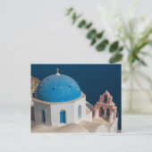 Carte Postale Église sur l'île de Santorin, Grèce (Debout devant)