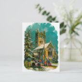 Carte Postale Église vintage (Debout devant)