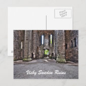 Carte Postale église Visby Suède Ruines (Devant / Derrière)