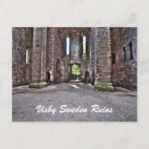 Carte Postale église Visby Suède Ruines