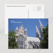 Carte Postale église votiv vienne (Devant / Derrière)