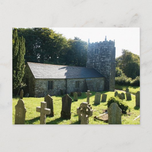 Carte Postale Église Warleggan Cornwall Angleterre (Devant)