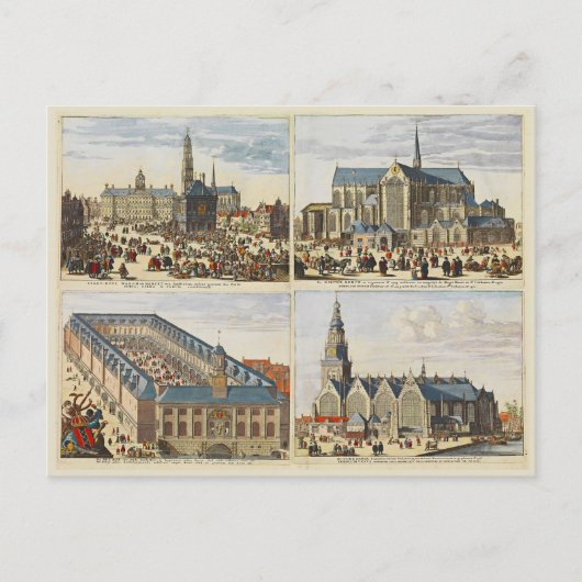 Carte Postale Eglises vintages d'Amsterdam (Devant)