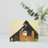 Carte Postale Egon Schiele - Ancienne maison en brique en Carint (Debout devant)