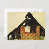 Carte Postale Egon Schiele - Ancienne maison en brique en Carint (Devant / Derrière)