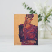 Carte Postale Egon Schiele - Autoportrait avec la main sur la jo (Debout devant)