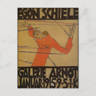 Carte Postale Egon Schiele - Autoportrait comme Saint Sébastien