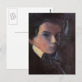 Carte Postale Egon Schiele - Autoportrait, Face à droite (Devant / Derrière)