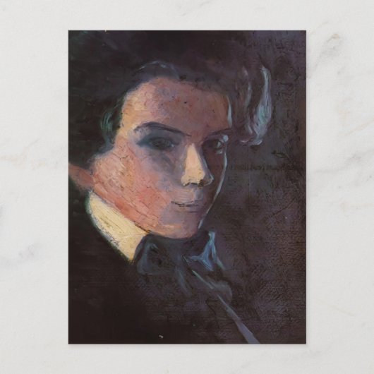 Carte Postale Egon Schiele - Autoportrait, Face à droite (Devant)