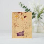 Carte Postale Egon Schiele - Autoportrait triple (Debout devant)