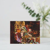 Carte Postale Egon Schiele - Bordure de la ville (Debout devant)