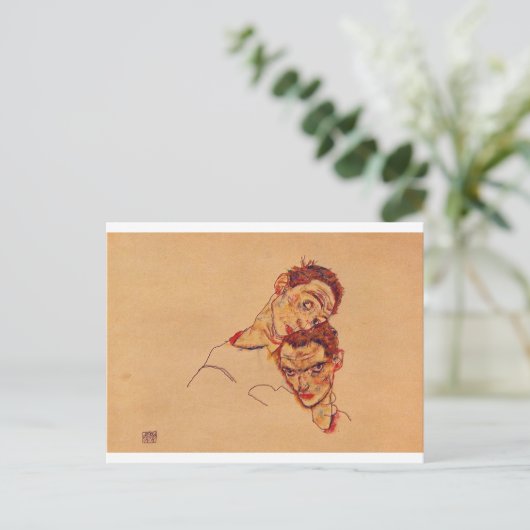 Carte Postale Egon Schiele - Double Autoportrait (Debout devant)
