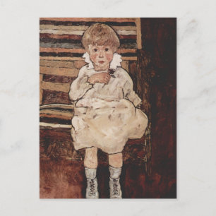 Carte Postale Egon Schiele - Enfant assis