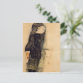 Carte Postale Egon Schiele - Enfant en noir (Debout devant)