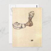 Carte Postale Egon Schiele - Etude des mains (Devant / Derrière)