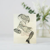 Carte Postale Egon Schiele - Femme aux bas noirs (Debout devant)