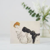 Carte Postale Egon Schiele - Femme aux bas noirs (Debout devant)