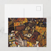 Carte Postale Egon Schiele Krumau Croissant des Maisons (Devant / Derrière)