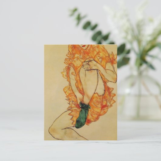 Carte Postale Egon Schiele - Le Stocking Vert (Debout devant)