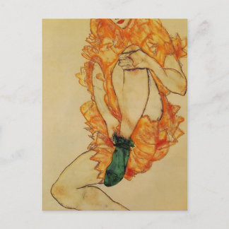 Carte Postale Egon Schiele - Le Stocking Vert