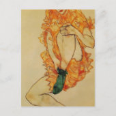 Carte Postale Egon Schiele - Le Stocking Vert (Devant)