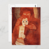 Carte Postale Egon Schiele - Mère et Enfant (Vierge) (Devant / Derrière)