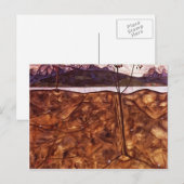 Carte Postale Egon Schiele - Paysage de la rivière (Devant / Derrière)