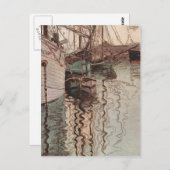 Carte Postale Egon Schiele- Port de Trieste (Devant / Derrière)