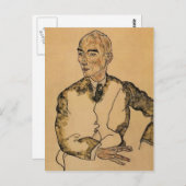 Carte Postale Egon Schiele - Portrait du Dr Viktor Ritter Bauer (Devant / Derrière)
