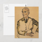 Carte Postale Egon Schiele - Portrait du Dr Viktor Ritter Bauer (Devant / Derrière)