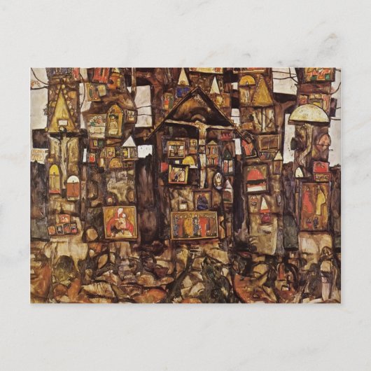 Carte Postale Egon Schiele - Prière des bois (Devant)