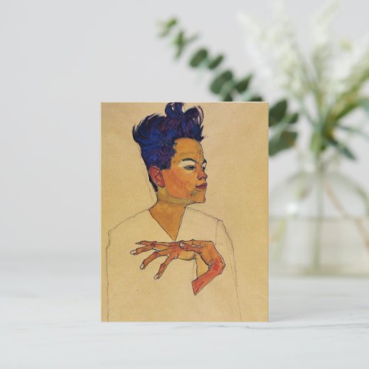 Carte Postale Egon Schiele Self Portrait (Debout devant)