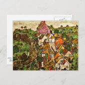 Carte Postale Egon Schiele - Stein sur le Danube (Devant / Derrière)