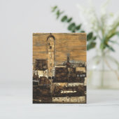 Carte Postale Egon Schiele - Stein sur le Danube, de Kreuzberg (Debout devant)