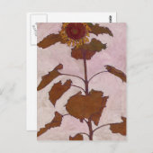Carte Postale Egon Schiele - Tournesol (Devant / Derrière)