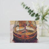 Carte Postale Egon Schiele- Trieste Bateau de pêche (Debout devant)