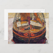 Carte Postale Egon Schiele- Trieste Bateau de pêche (Devant / Derrière)
