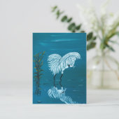 CARTE POSTALE EGRET BLANC (Debout devant)