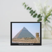 Carte Postale Égypte ancienne : Pyramide de Khafre, Égypte (Debout devant)