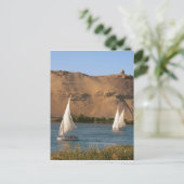 Carte Postale Egypte, Assouan, Nil River, Felucca voiliers, (Debout devant)